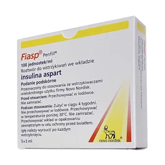 Фиасп инсулин Fiasp 100ЕД/мл 3мл Penfill (Флекспен) №5
